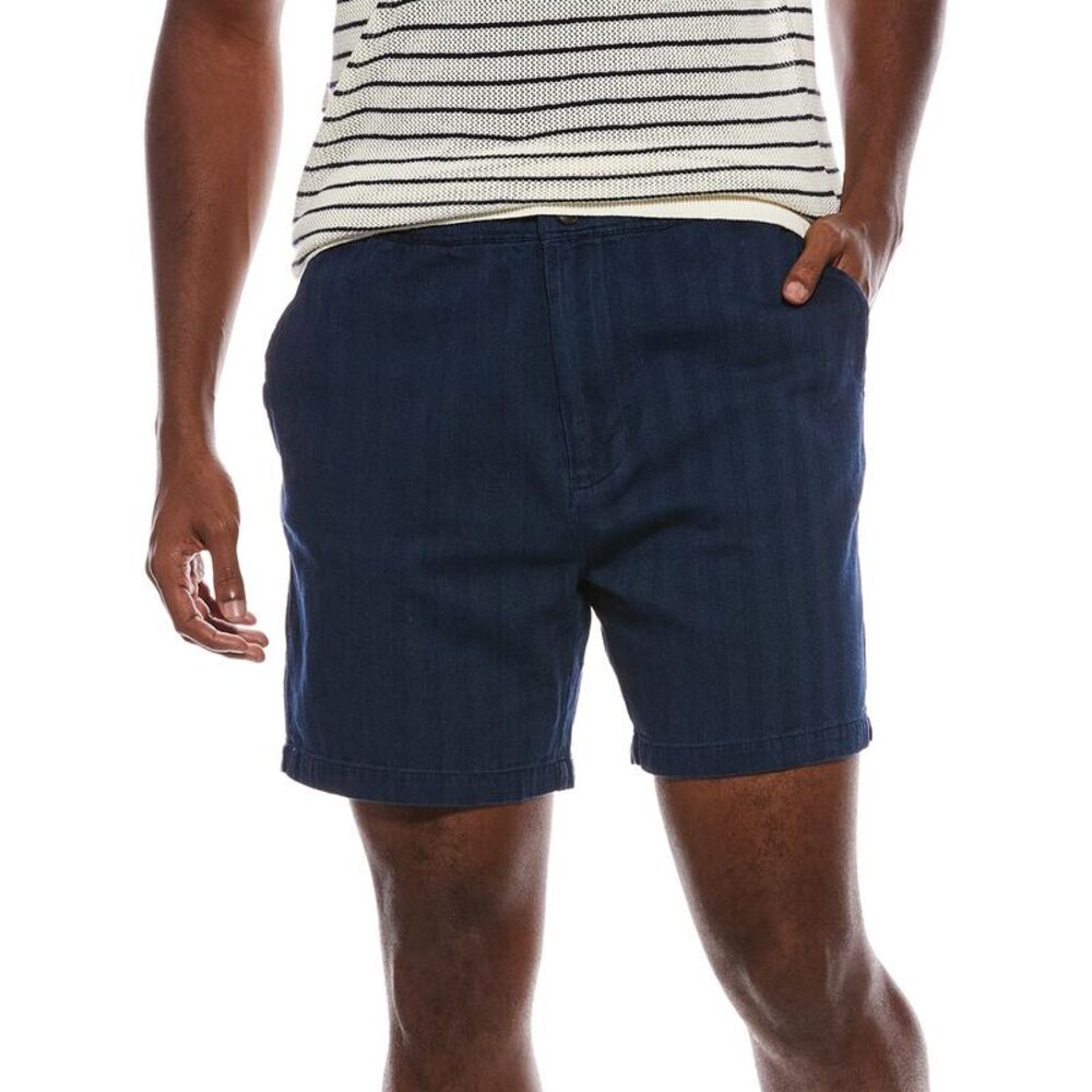 Slate & Stone Mens Elastic Waist Easy Short, Blue